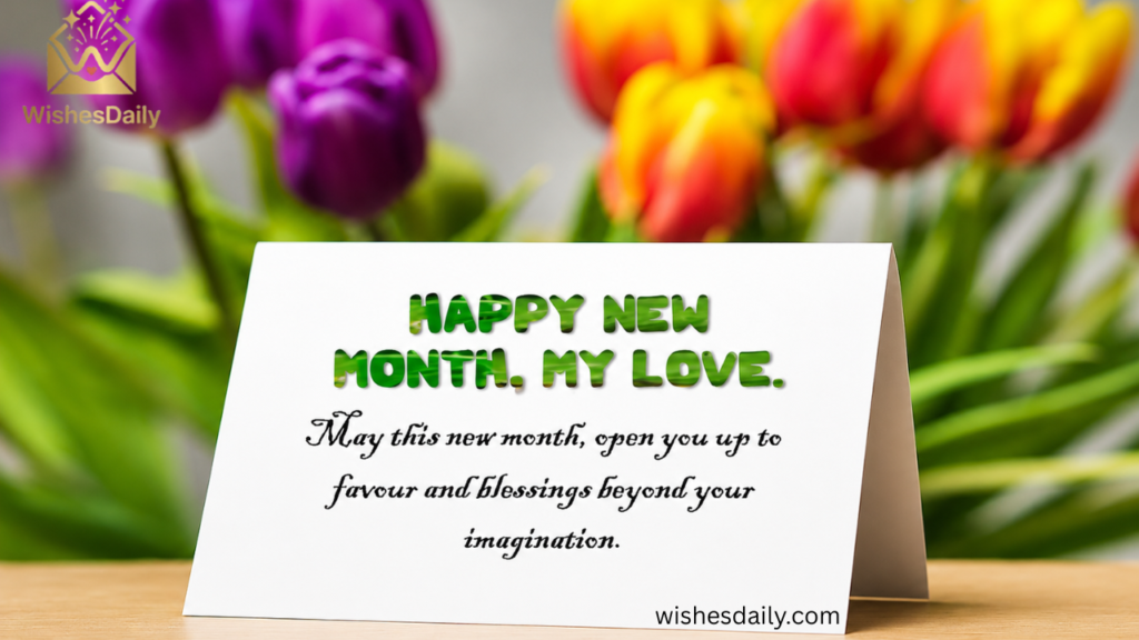 Happy New Month Message to My Love Far Away