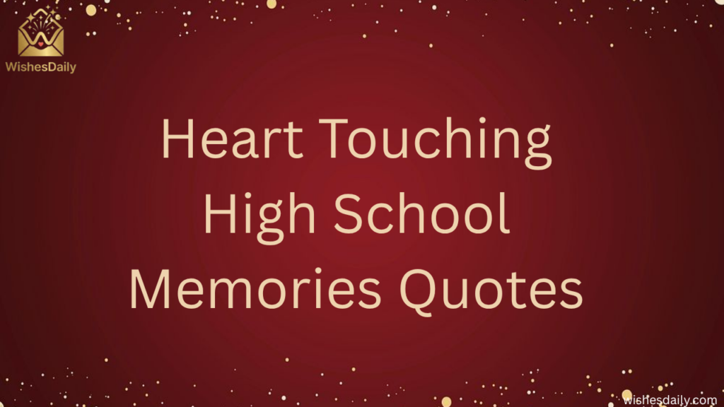 Heart Touching High School Memories Quotes