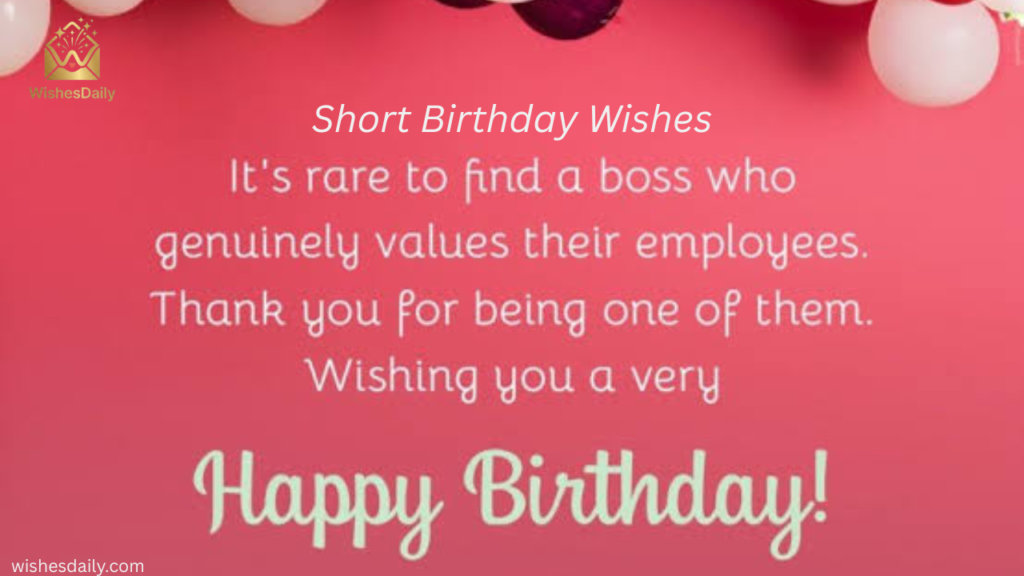 Short Birthday Wishes for Boss Lady