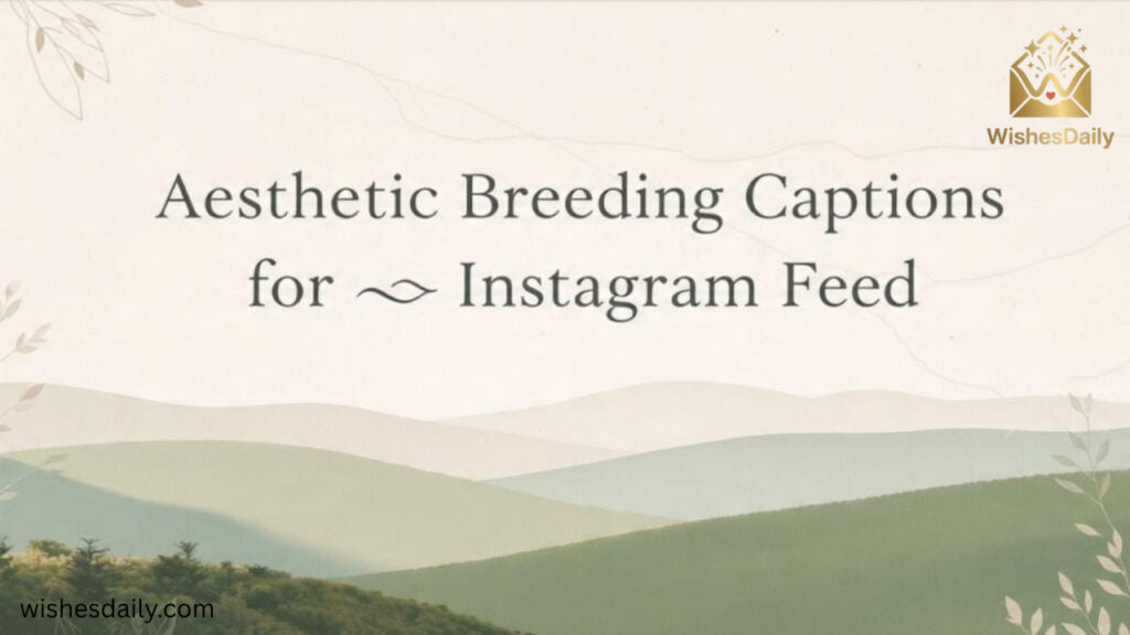 Aesthetic Breeding Captions for Instagram Feed