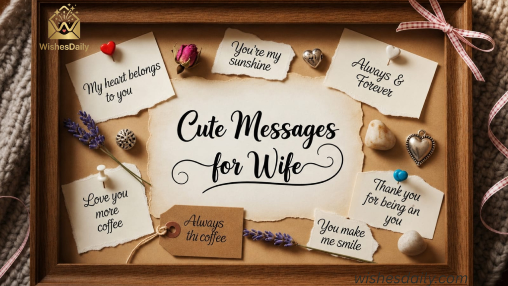 Sweet and Cute Love Messages to Make Your Wife Smile