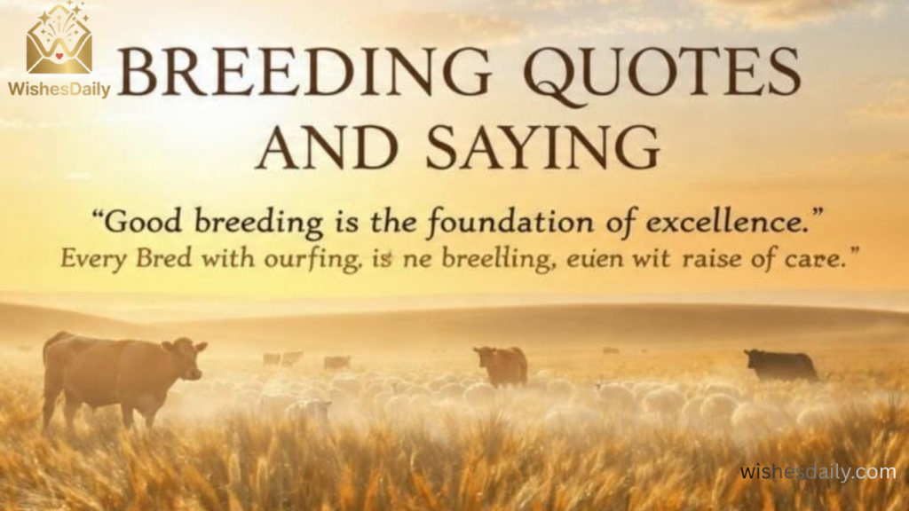 Breeding Quotes and Sayings for Every Mood