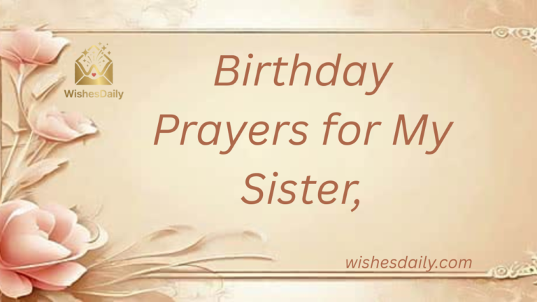 Birthday Prayers for My Sister,